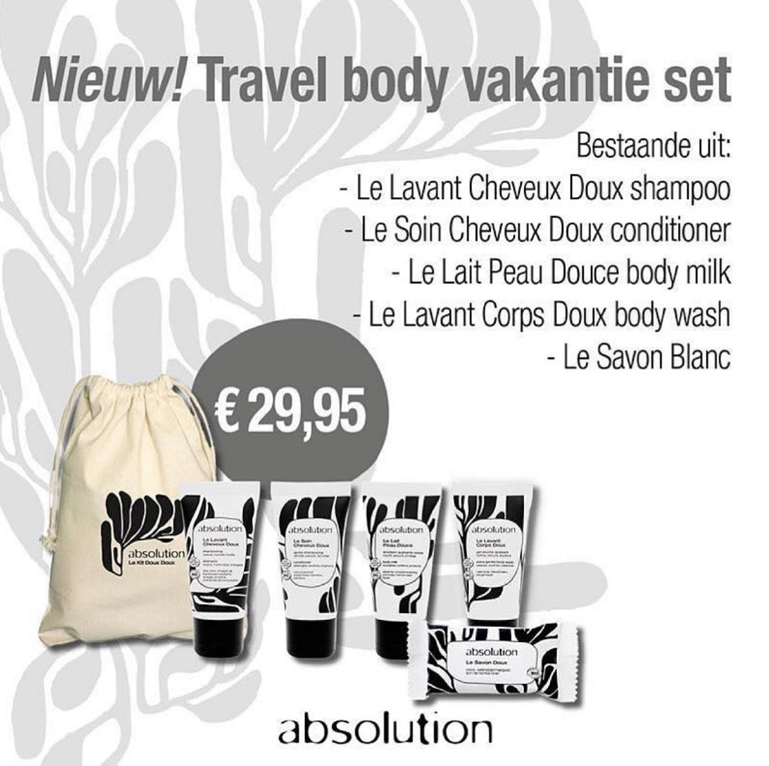 Travel size absolution
